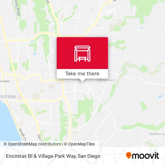Encinitas Bl & Village Park Way map