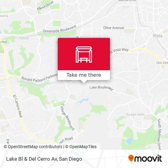 Lake Bl & Del Cerro Av map