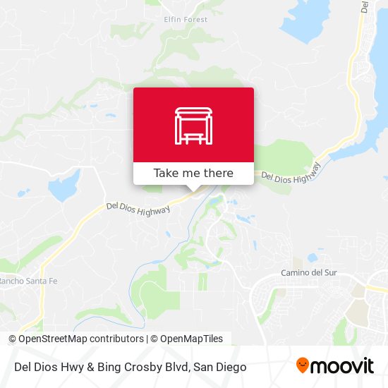 Del Dios Hwy & Bing Crosby Blvd map