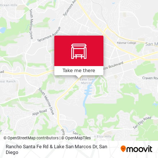 Rancho Santa Fe Rd & Lake San Marcos Dr map