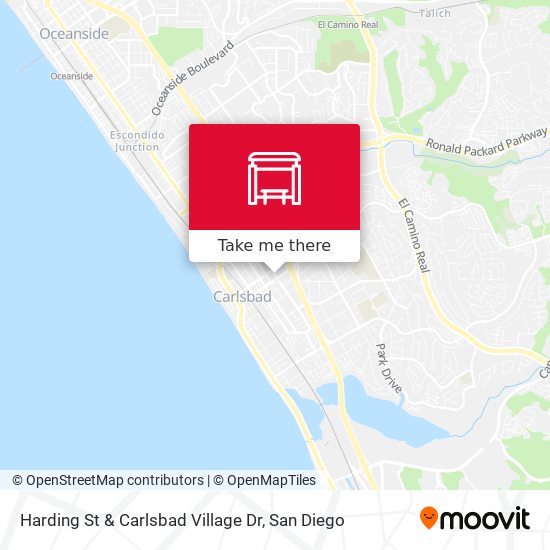 Harding St & Carlsbad Village Dr map