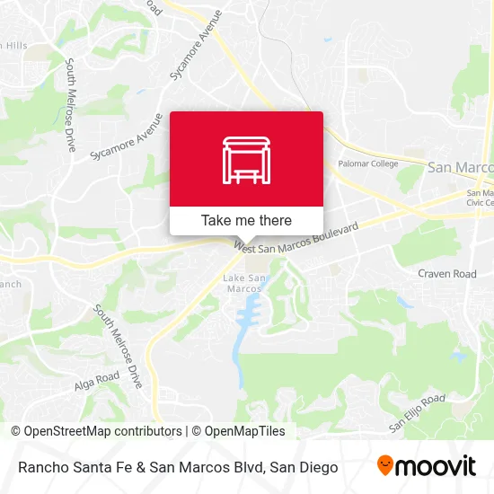 Rancho Santa Fe & San Marcos Blvd map