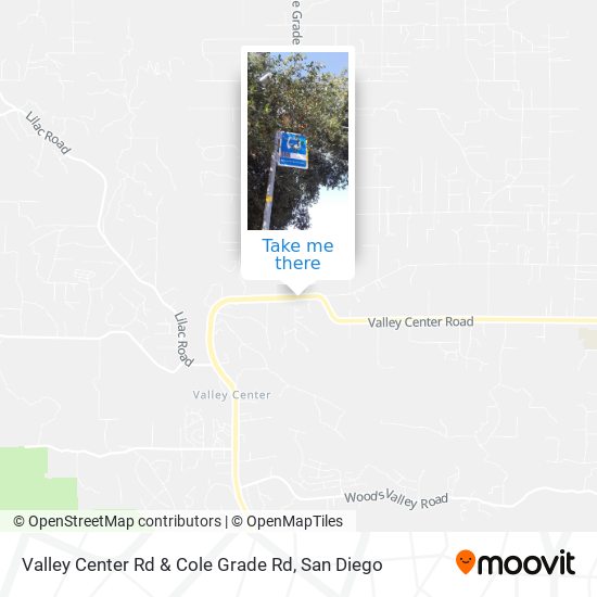 Valley Center Rd & Cole Grade Rd map