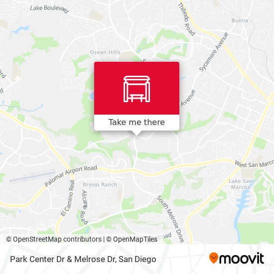 Park Center Dr & Melrose Dr map