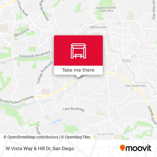 Mapa de W Vista Way & Hill Dr