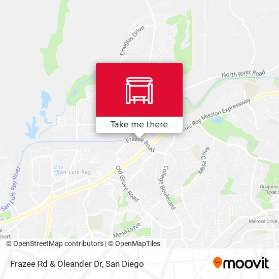 Frazee Rd & Oleander Dr map