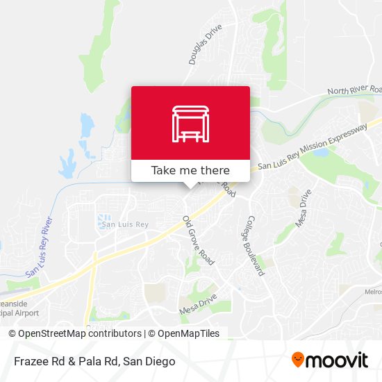 Frazee Rd & Pala Rd map