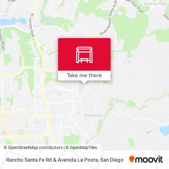 Rancho Santa Fe Rd & Avenida La Posta map
