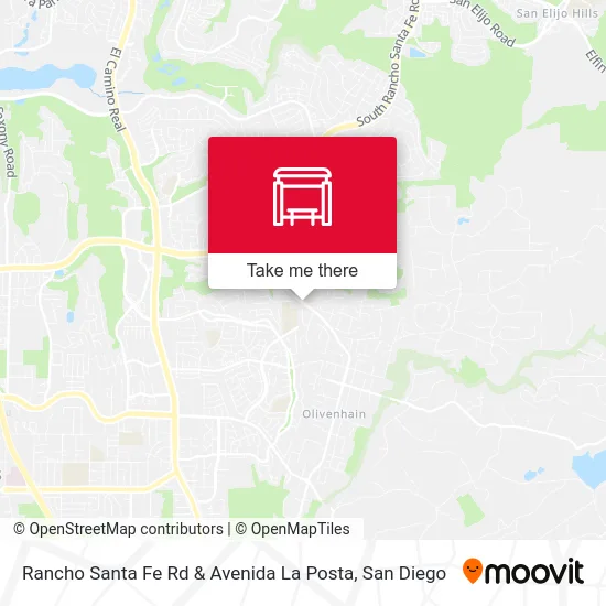 Rancho Santa Fe Rd & Avenida La Posta map