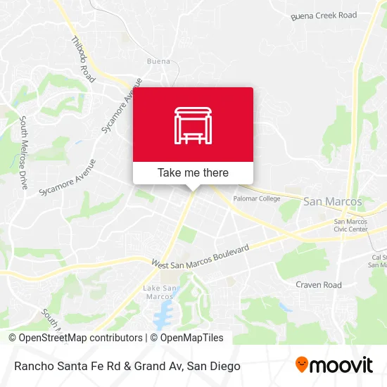 Rancho Santa Fe Rd & Grand Av map