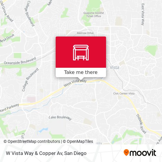 Mapa de W Vista Way & Copper Av