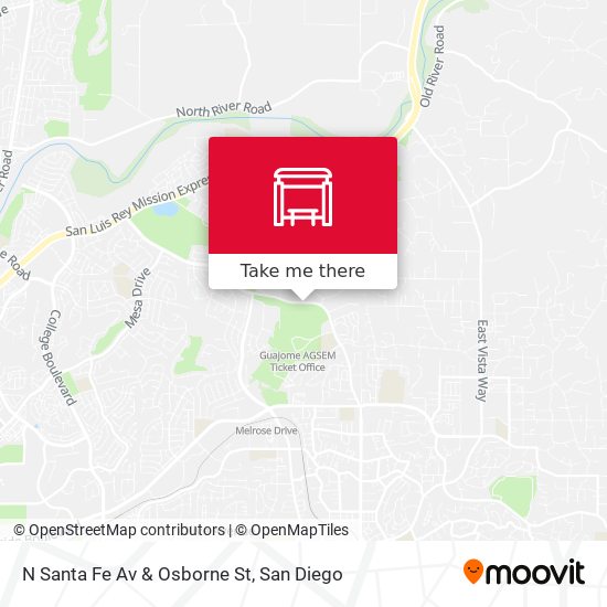 N Santa Fe Av & Osborne St map