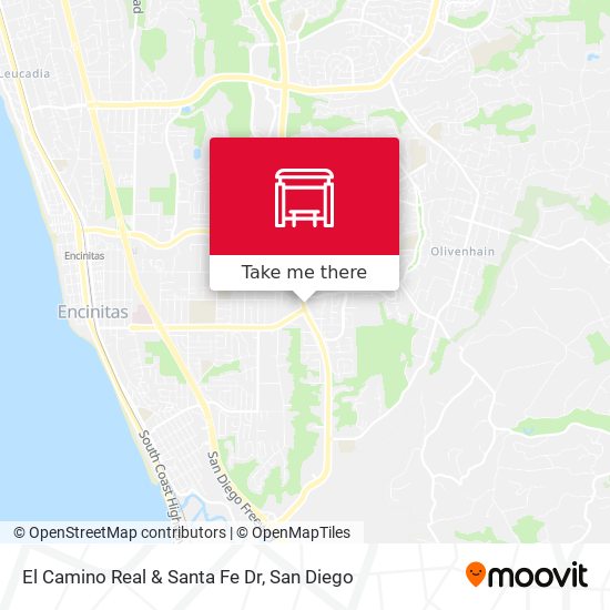 El Camino Real & Santa Fe Dr map
