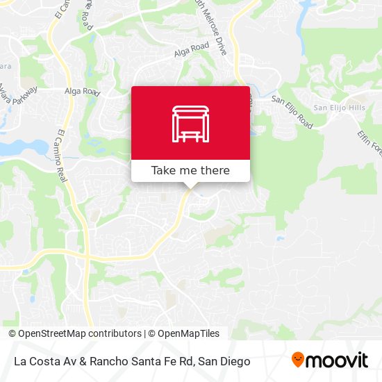 La Costa Av & Rancho Santa Fe Rd map