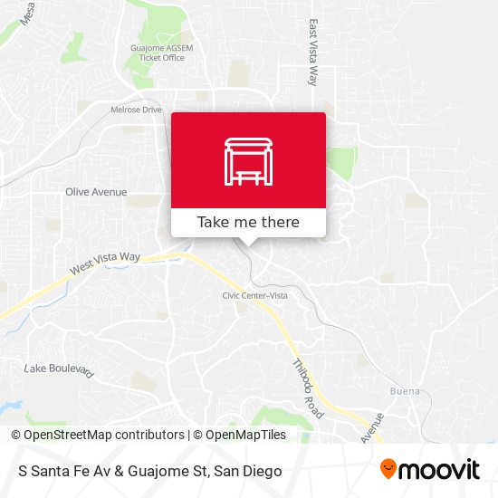 Mapa de S Santa Fe Av & Guajome St