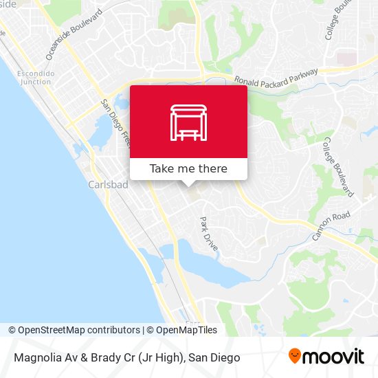 Mapa de Magnolia Av & Brady Cr (Jr High)