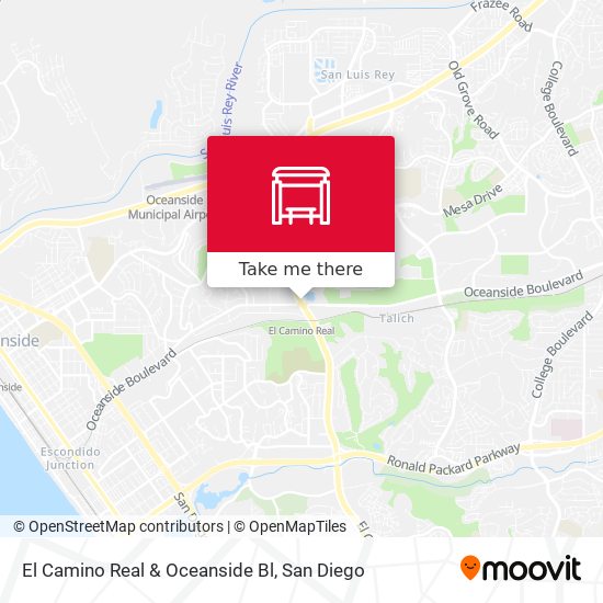 El Camino Real & Oceanside Bl map