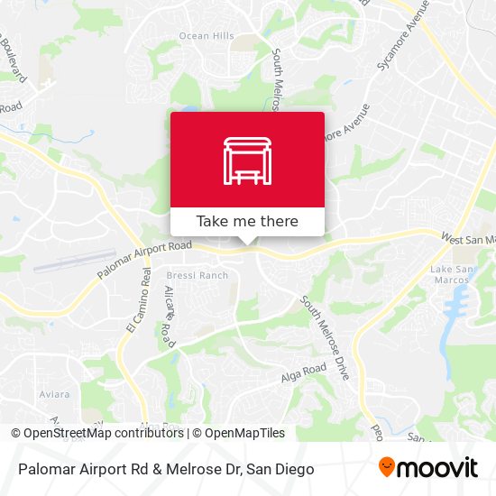 Palomar Airport Rd & Melrose Dr map