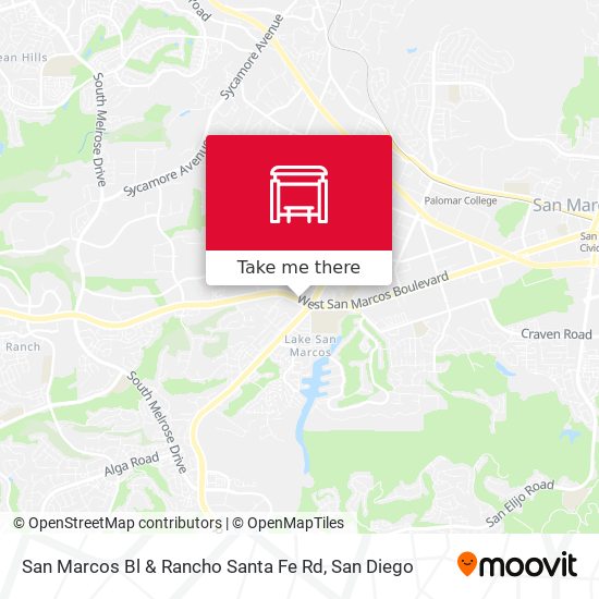 Mapa de San Marcos Bl & Rancho Santa Fe Rd