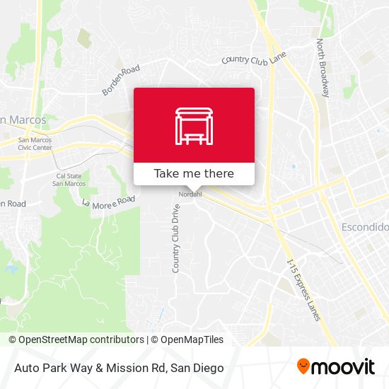 Mapa de Auto Park Way & Mission Rd