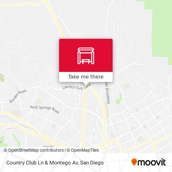 Country Club Ln & Montego Av map