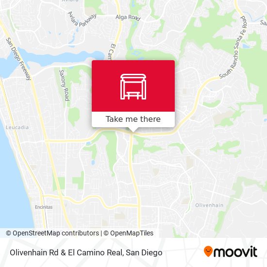 Olivenhain Rd & El Camino Real map