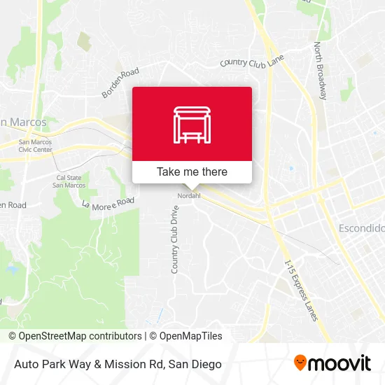 Auto Park Way & Mission Rd map