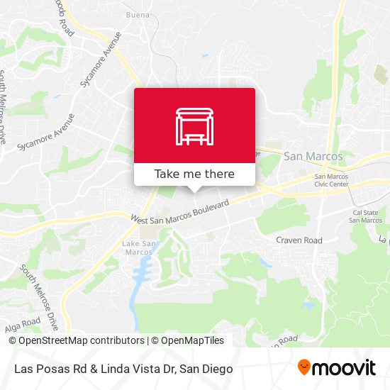 Las Posas Rd & Linda Vista Dr map