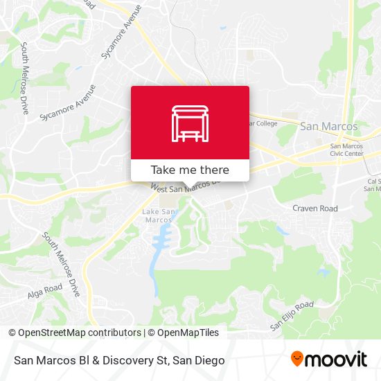 San Marcos Bl & Discovery St map