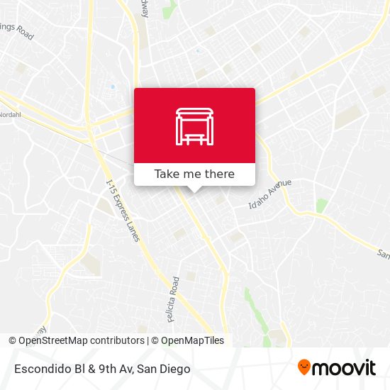 Escondido Bl & 9th Av map