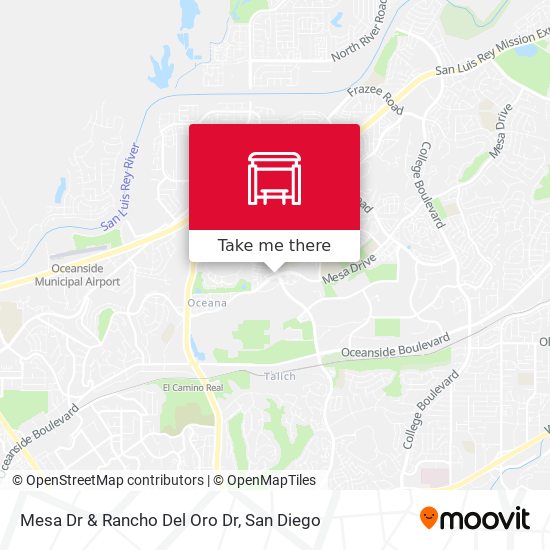 Mesa Dr & Rancho Del Oro Dr map