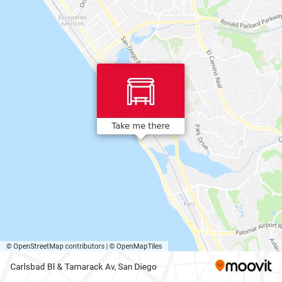 Carlsbad Bl & Tamarack Av map