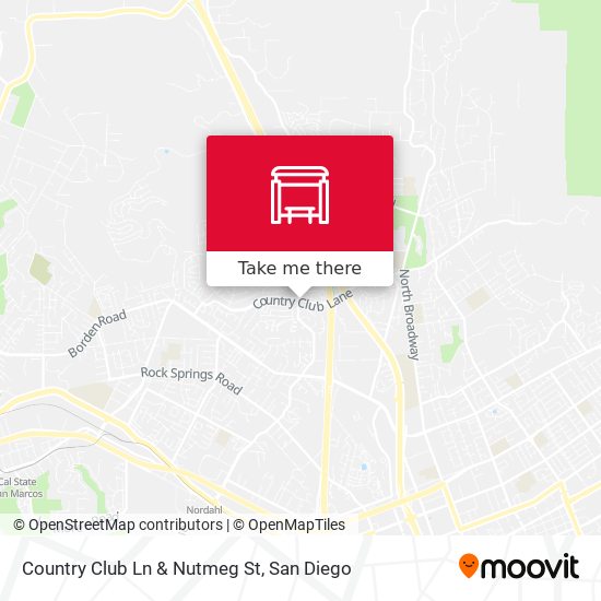 Country Club Ln & Nutmeg St map
