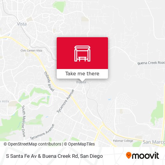 S Santa Fe Av & Buena Creek Rd map