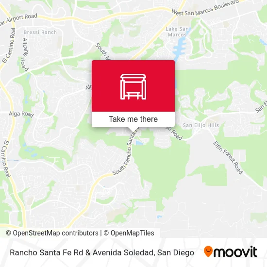 Rancho Santa Fe Rd & Avenida Soledad map