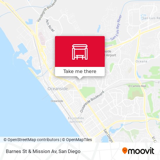 Barnes St & Mission Av map