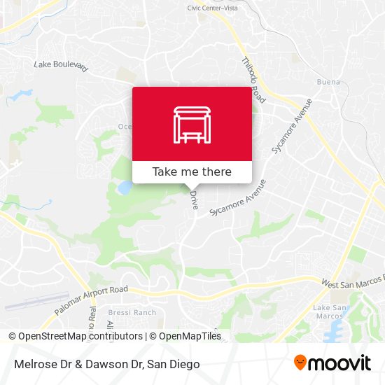 Melrose Dr & Dawson Dr map