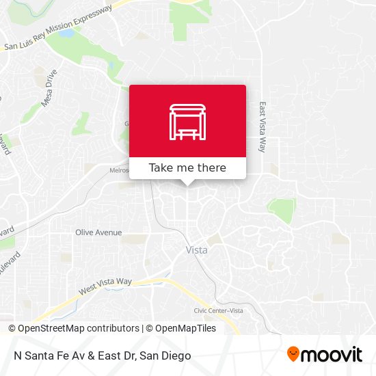 N Santa Fe Av & East Dr map