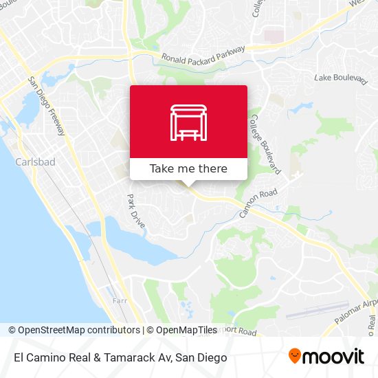 El Camino Real & Tamarack Av map