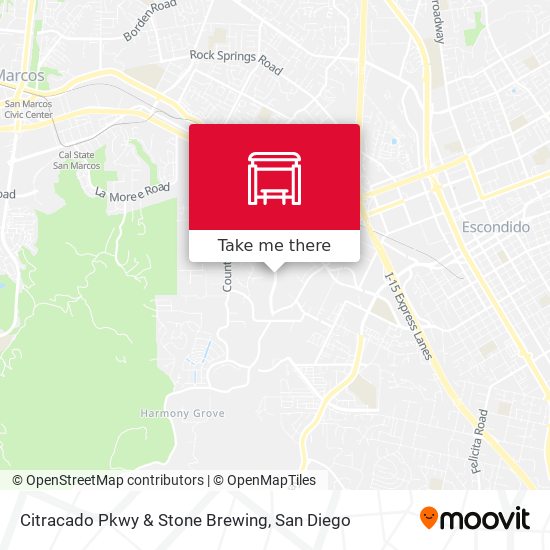 Citracado Pkwy & Stone Brewing map