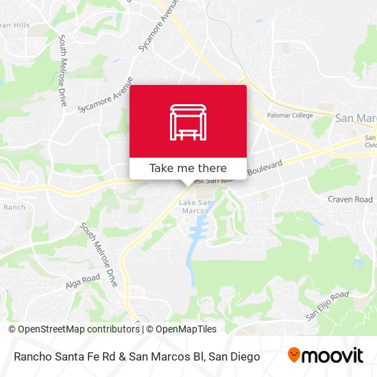 Rancho Santa Fe Rd & San Marcos Bl map