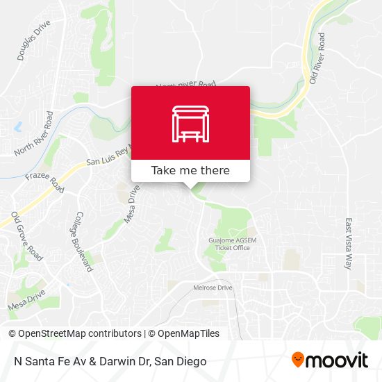 N Santa Fe Av & Darwin Dr map