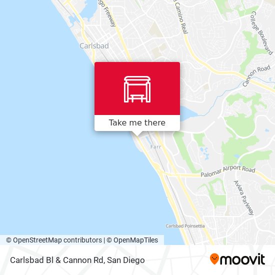 Carlsbad Bl & Cannon Rd map