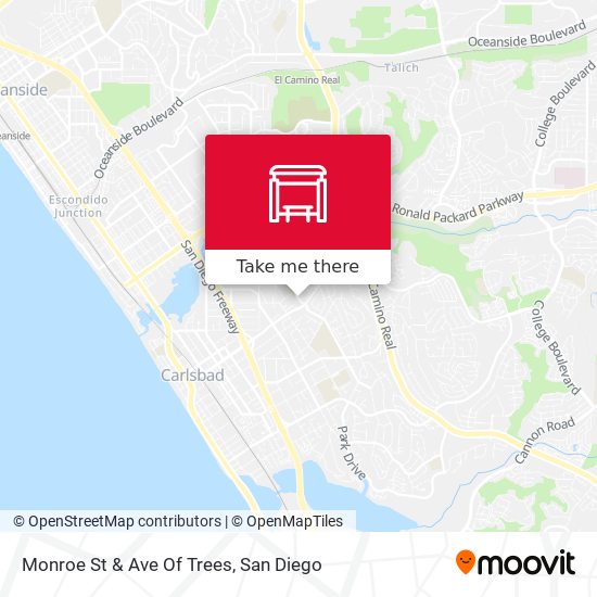 Monroe St & Ave Of Trees map