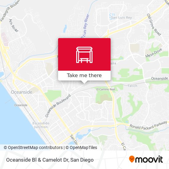 Oceanside Bl & Camelot Dr map