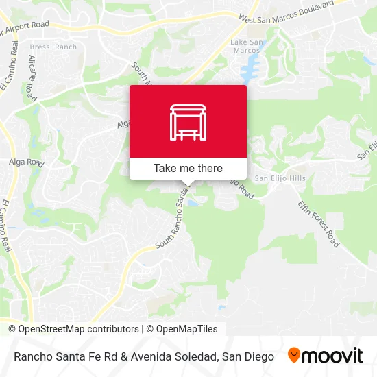 Rancho Santa Fe Rd & Avenida Soledad map