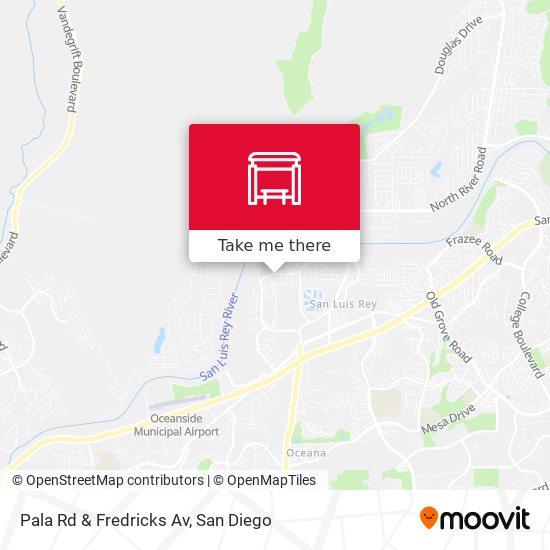 Pala Rd & Fredricks Av map
