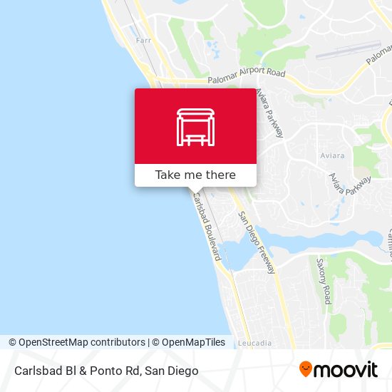 Carlsbad Bl & Ponto Rd map