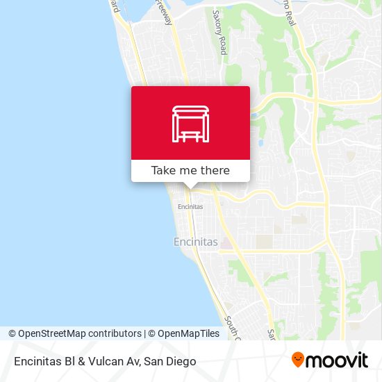 Encinitas Bl & Vulcan Av map