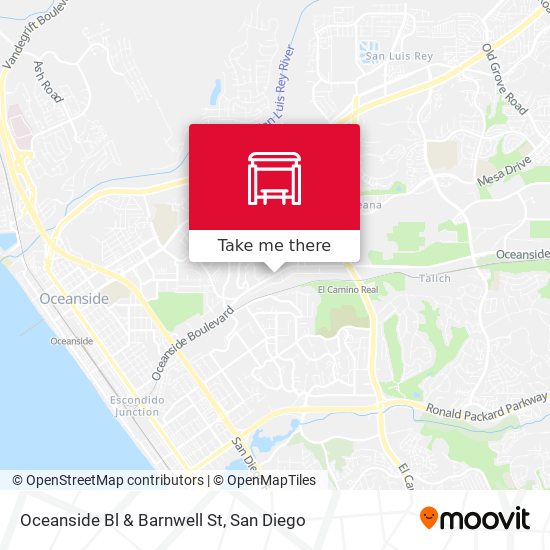 Oceanside Bl & Barnwell St map